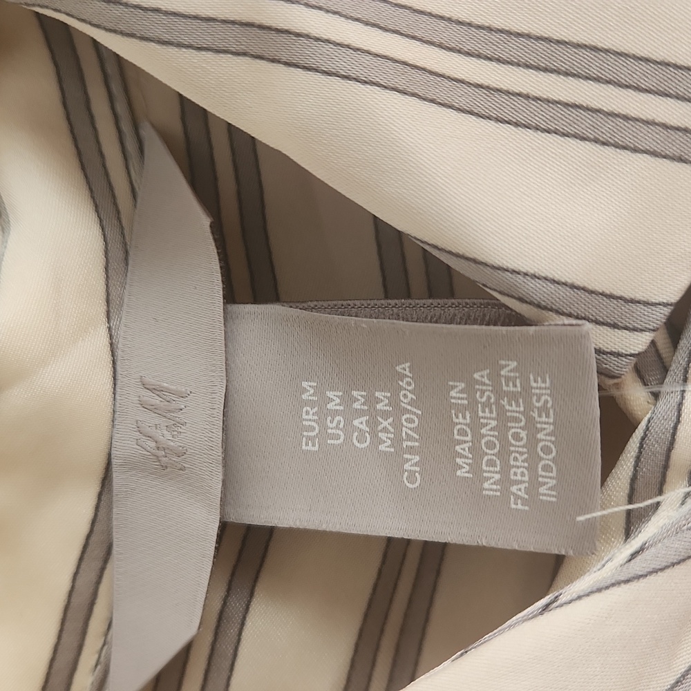 NWT H&M Striped Long Sleeve Shirt Dress, Size M - Picture 3 of 13